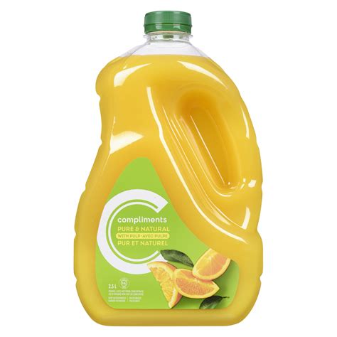 Orange Juice With Pulp Not From Concentrate 25 L Complimentsca