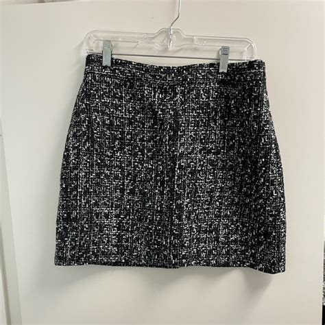 Milly Skirts Milly Tweed Black And White Mini Skirt Nwt Sz Poshmark