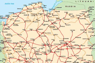 Poland - country map | Country profile | Railway Gazette International