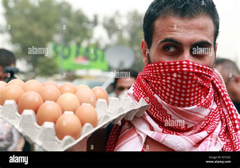 Beirut Beirut Lebanon Th Sep A Lebanese Protester Hold Eggs