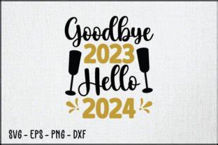 Goodbye 2023 Hello 2024 Svg Design Graphic By Trendy CraftSVG