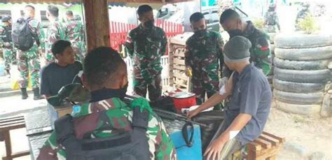 Pos Satgas TNI Yonif 751 VJS Menjadi Sentral Pelayanan Kesehatan Warga