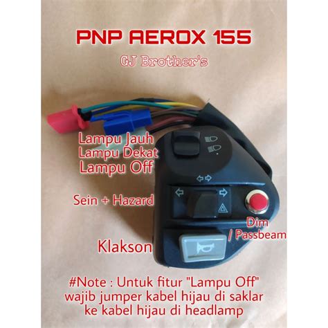 Jual Holder Saklar Kiri Yamaha Aerox 155 Variasi Hazard Dim Pass