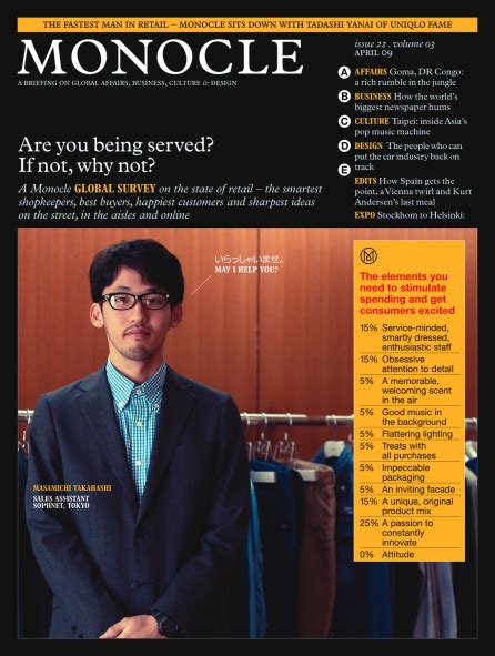 Monocle Volume 3 Issue 22 Monocle Magazine Are You Being Served