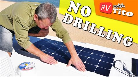 Install Flexible Solar Panel On Rv With No Drilling Youtube