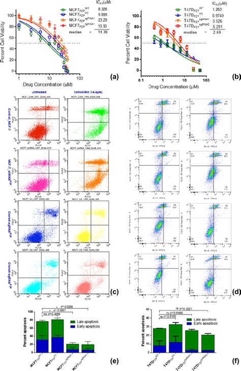 Cell Viability And Apoptosis Assay A B Ic Of Tamoxifen For Mcf And