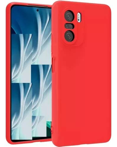 Carcasa Para Xiaomi Poco F Carcasa Silicona Antihuellas Un Rojo