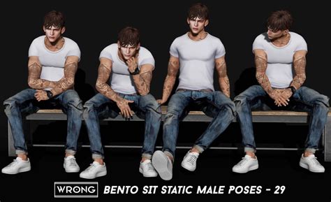 Second Life Marketplace Wrong Bento Sit Static Male Poses 29