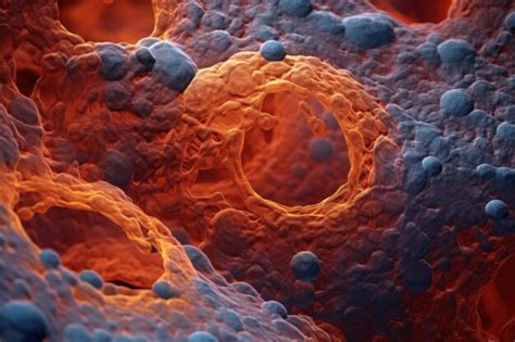 premium photo stem cells  microscope lens created  generative ai
