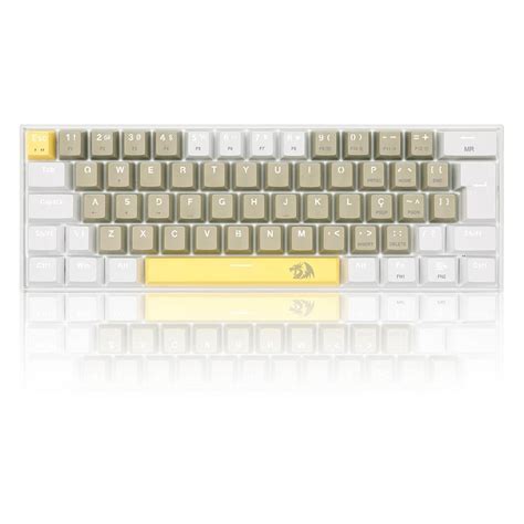 Teclado Gamer Redragon Lakshmi Switch Brown Layout Abnt Branco