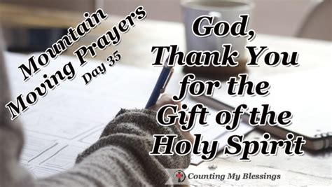 Day 35 God Thank You For The T Of The Holy Spirit Counting My