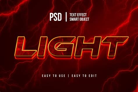 Lightning Bolt 3d Typography Text Effect Mockup Template