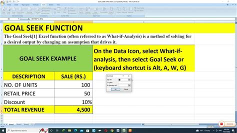 Goal Seek Function In Excel Mr Excel Expert Youtube