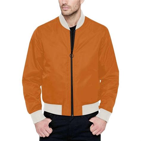 Mens Jacket Cinnamon Brown Bomber Jacket