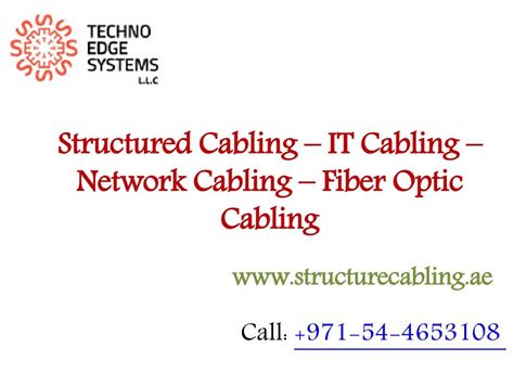 Ppt Structured Cabling Dubai Network Cabling Company In Dubai