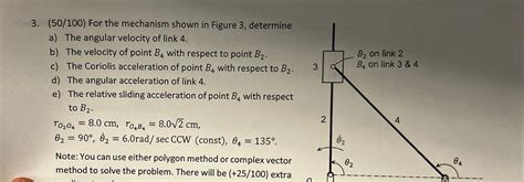 Solved 3. (50/100) For the mechanism shown in Figure 3, | Chegg.com
