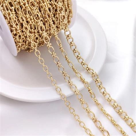 14k Gold Plated Oval Paperclip Chains Tarnish Resistant Popular