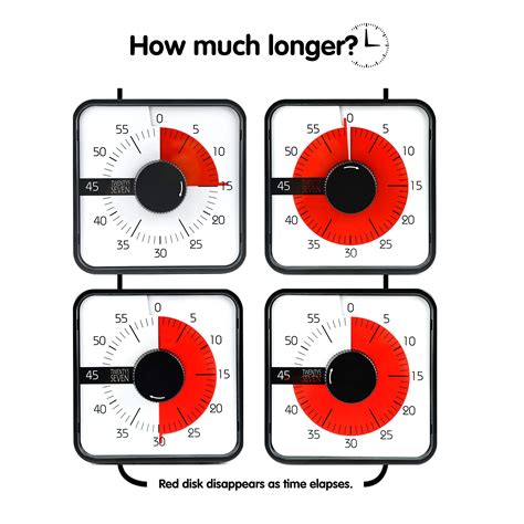 19CM Countdown Timer Large Visual Timer 60 Timer 1 Hour Timer Exam