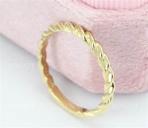 Braided Rope Wedding Band Twisted Wedding Ring Benati