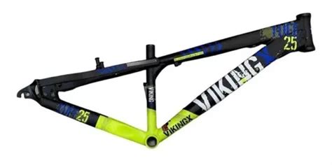 Quadro Vikingx Tuff 25 Aro 26freeride Aluminio Preto amarelo Frete grátis