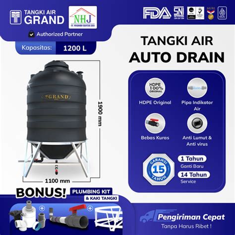 Jual Tangki Tandon Toren Air Auto Drain L Grand Garansi Tahun