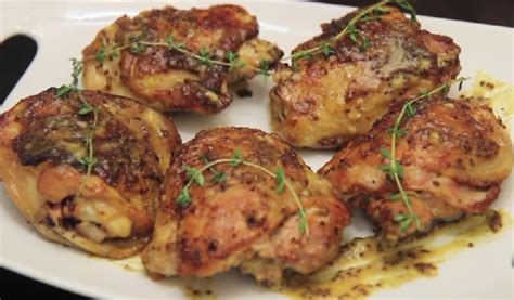 Voici Une Sublime Recette De Cuisses De Poulet Au Miel Et La Moutarde ...