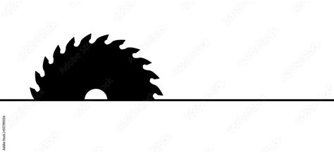 Cartoon Circular Saw Blades Icon Or Symbol Drawing Half Sawblade Logo