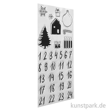 Clear Stamps Adventskalender Classic Mit Motiven Als Silikonstempel