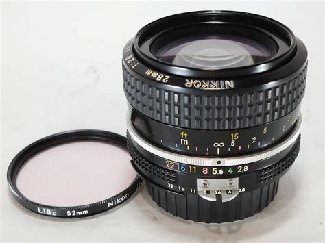 外観 光学 ／動作良好 ニコン Nikon Ai Nikkor 28mm F2 8 グッドコンディションのニコンの銘玉広角オールドレンズ