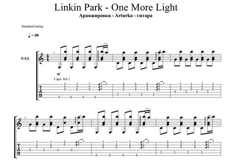 One More Light For Guitar Guitar Sheet Music And Tabs