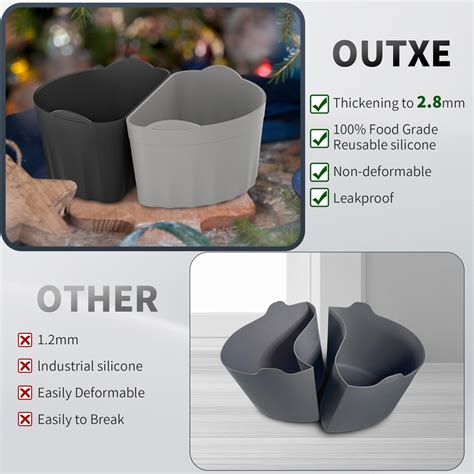 Outxe Upgraded Slow Cooker Divider Liner Fit 6 Qt Crockpot