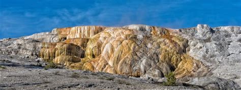 Mammoth Hot Springs Nel Parco Nazionale Di Yellowstone USA Immagine Stock Immagine Di Geologia