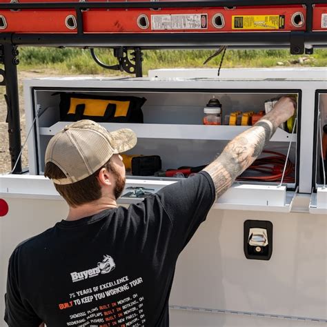 Buyers Products 72 In X 13 In X 16 In White Steel Steel Top Mount Truck Tool Box In The Truck