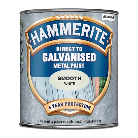 Hammerite White Gloss Metal Paint 750ml Diy At Bandq