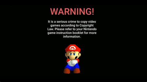 Super Mario 64 Anti Piracy Screen Created By Me Youtube