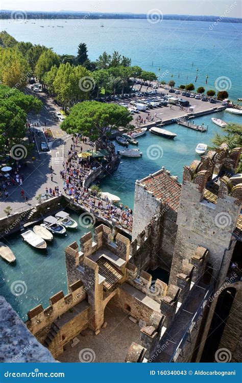 Italy Scaliger Castle Of Sirmione Is A Fortress From The Scaliger Era