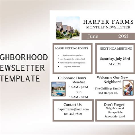 Editable Hoa Flyer Etsy