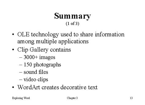 Exploring Microsoft Word Chapter 3 Enhancing A Document