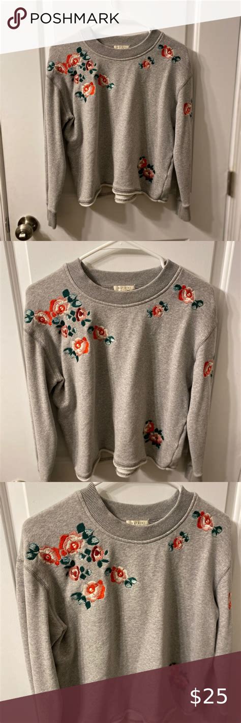 Madewell Embroidered Flower Sweatshirt Embroidered Flower Sweatshirt