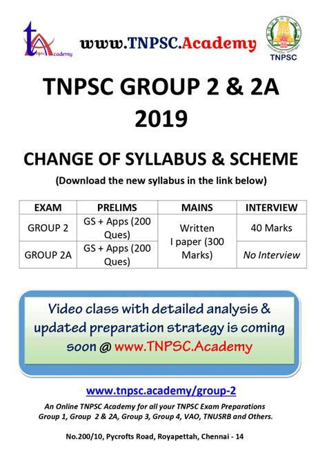 TNPSC Gr2 2A 2019 New Syllabus Scheme TNPSC Academy