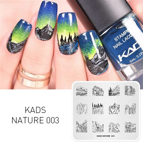 Aliexpress Buy Kads Nature Nail Printer Nail Art Stamping Plates