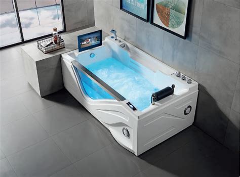 Woma Luxury Hot Tub Acrylic Massage SPA Jets Whirlpool Tub With TV Left Side Q325S Sanitary