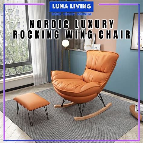 Nordic Single Lazy Sofa Rocking Wing Chair Lazada