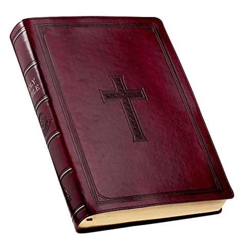 Kjv Holy Bible Super Giant Print Bible Burgundy Faux Leather Bible W