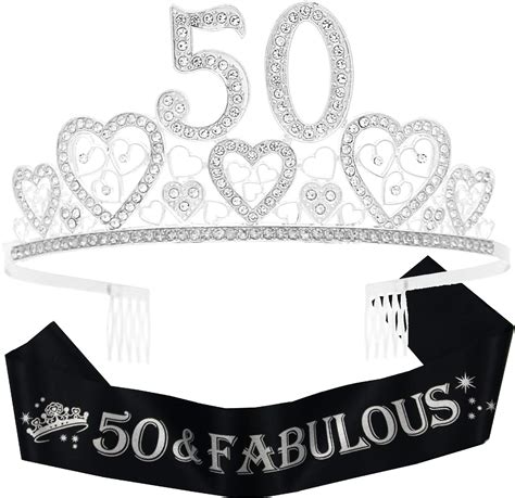 Buy 50th Birthday Sash 50th Birthday Tiara 50th Birthday Decorations