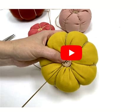 Diy Fabric Pumpkin Detailed Video Tutorial On How To Sew A Etsy