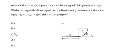 Solved A Current Wire Of I A Is Placed In A Nonuniform Magnetic