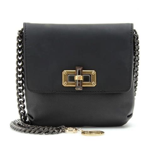 Lanvin Leather Shoulder Bag With Chain Strap 1530 Liked On Polyvore