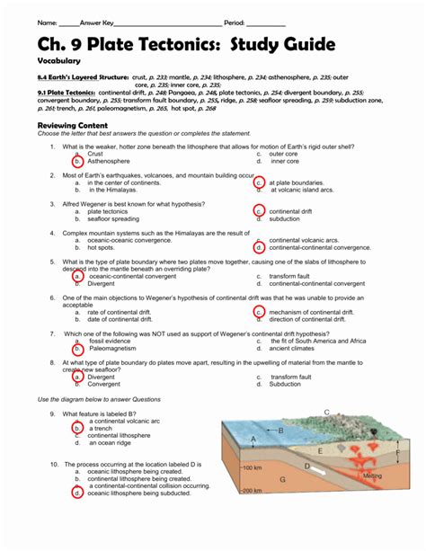 Gizmo Plate Tectonics Answer Key Plate Tectonics Gizmo Student