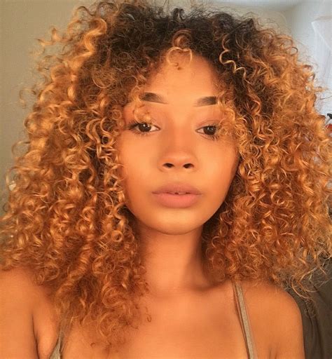 Biracial Mixed Hair Blonde Natural Hair Dyed Natural Hair Honey Blonde Hair